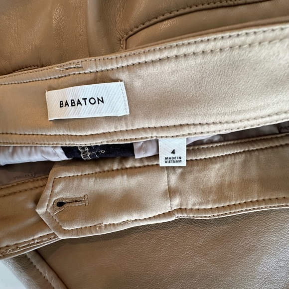 Babaton Command Vegan Leather Crop Camel - Picture 3 of 5